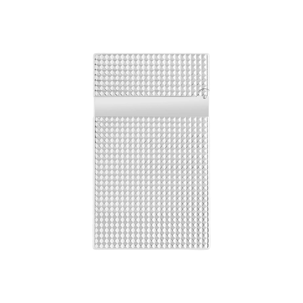 Briquet Ligne 2 pointe de diamant argent brossé