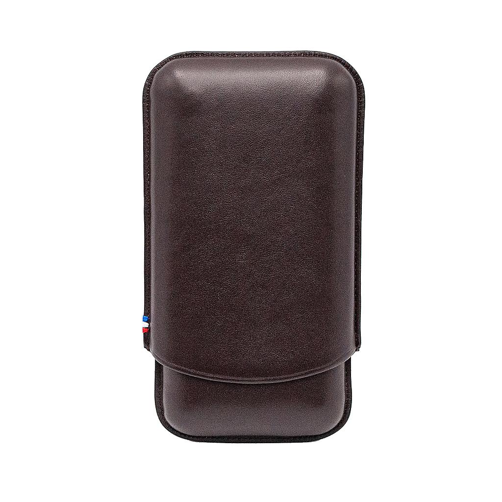 Étui S.T. Dupont 3 cigares cuir marron