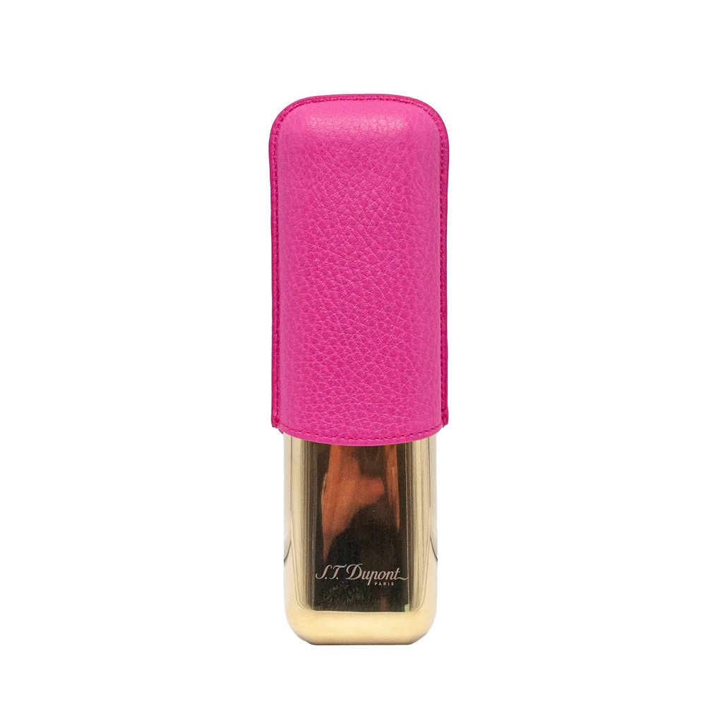 Étui S.T. Dupont 2 cigares rose et doré