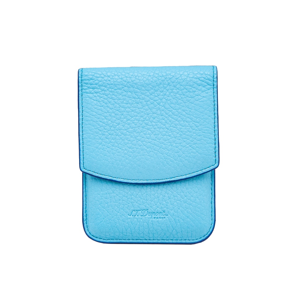 Étui S.T. Dupont 10 cigarillos cuir bleu ciel