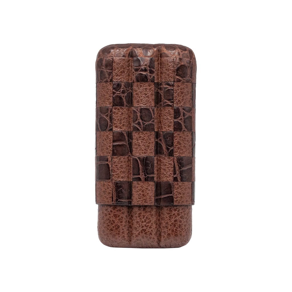 Fallon 3 cigares Alligator marron sublimes