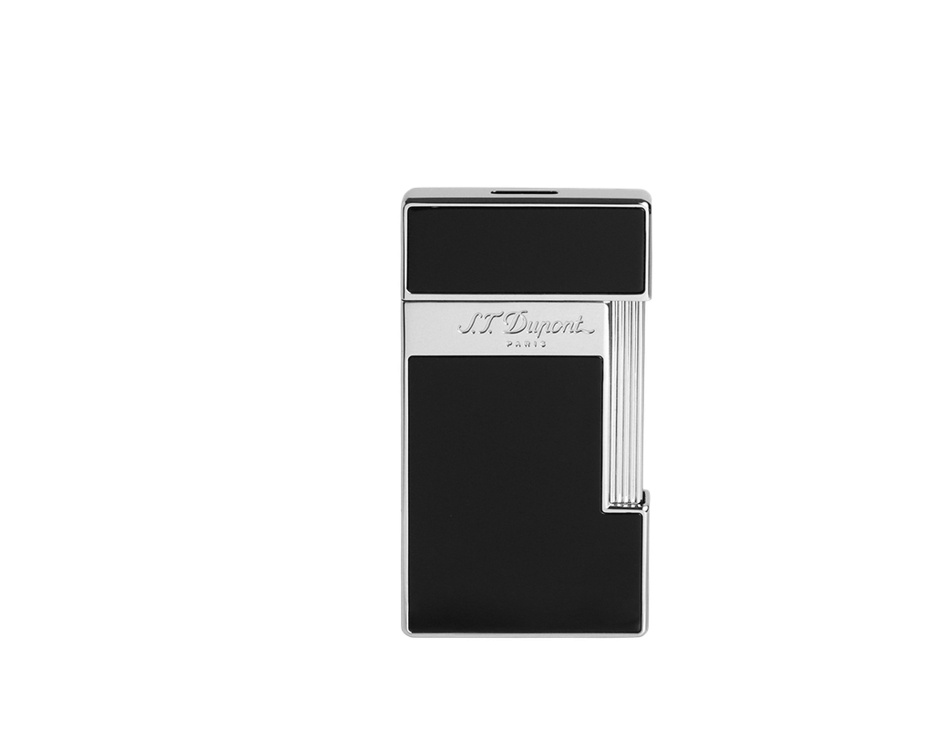 S.T.Dupont Briquet Slimmy laque noire et chrome