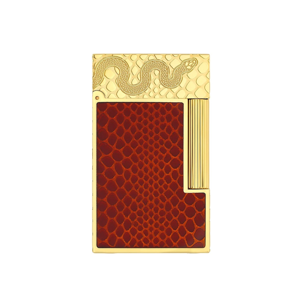 S.T.Dupont Briquet Ligne 2 Snake rouge & or jaune