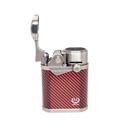 Myon Briquet Table Carbone rouge 4 jet flammes
