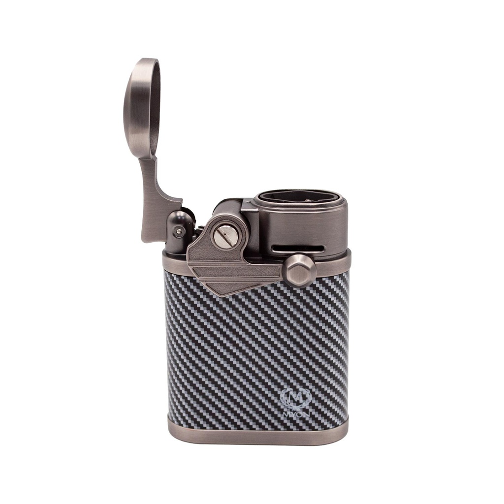 Myon Briquet Table Carbone bleu 4 jet flammes
