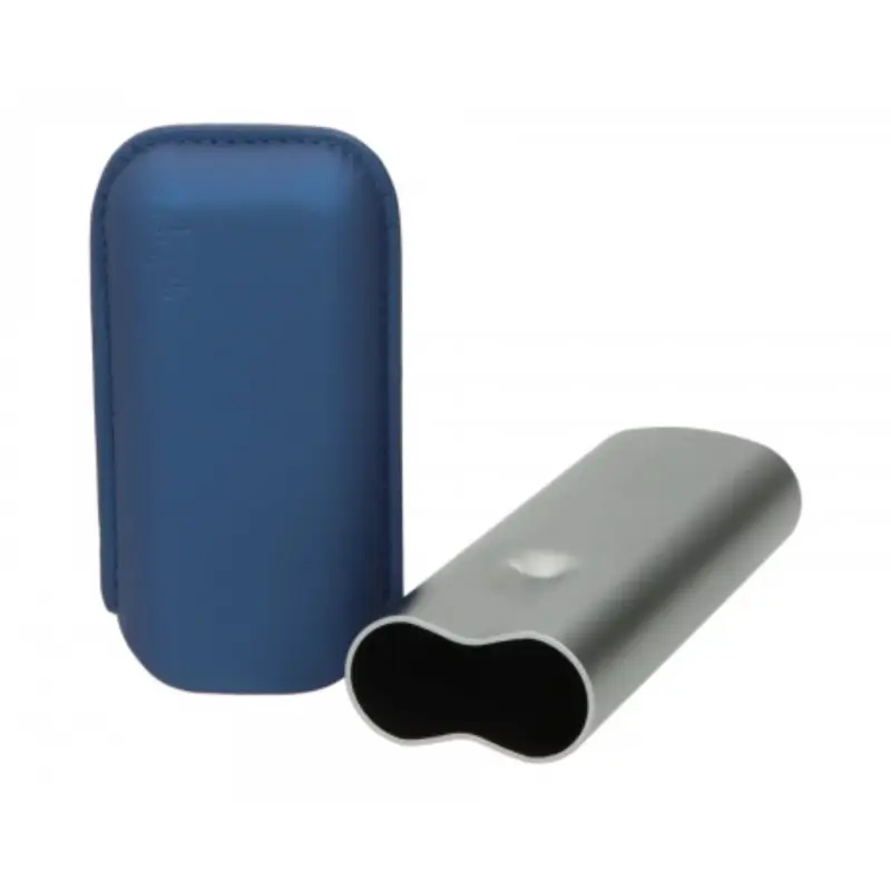 Etui Angelo 2 cigares Cuir brun et métal anthracite