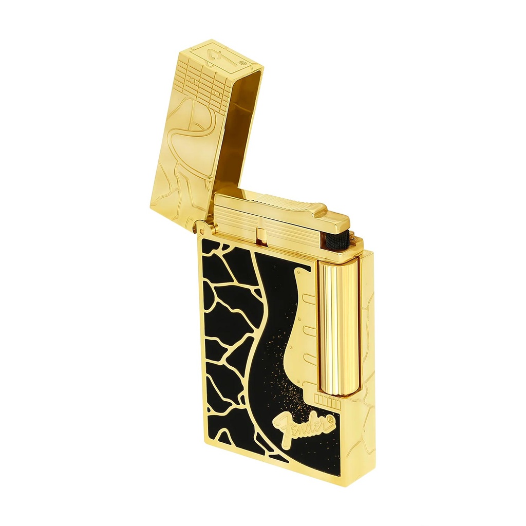 S.T.Dupont Briquet Ligne 2 Cling Fender noir et doré
