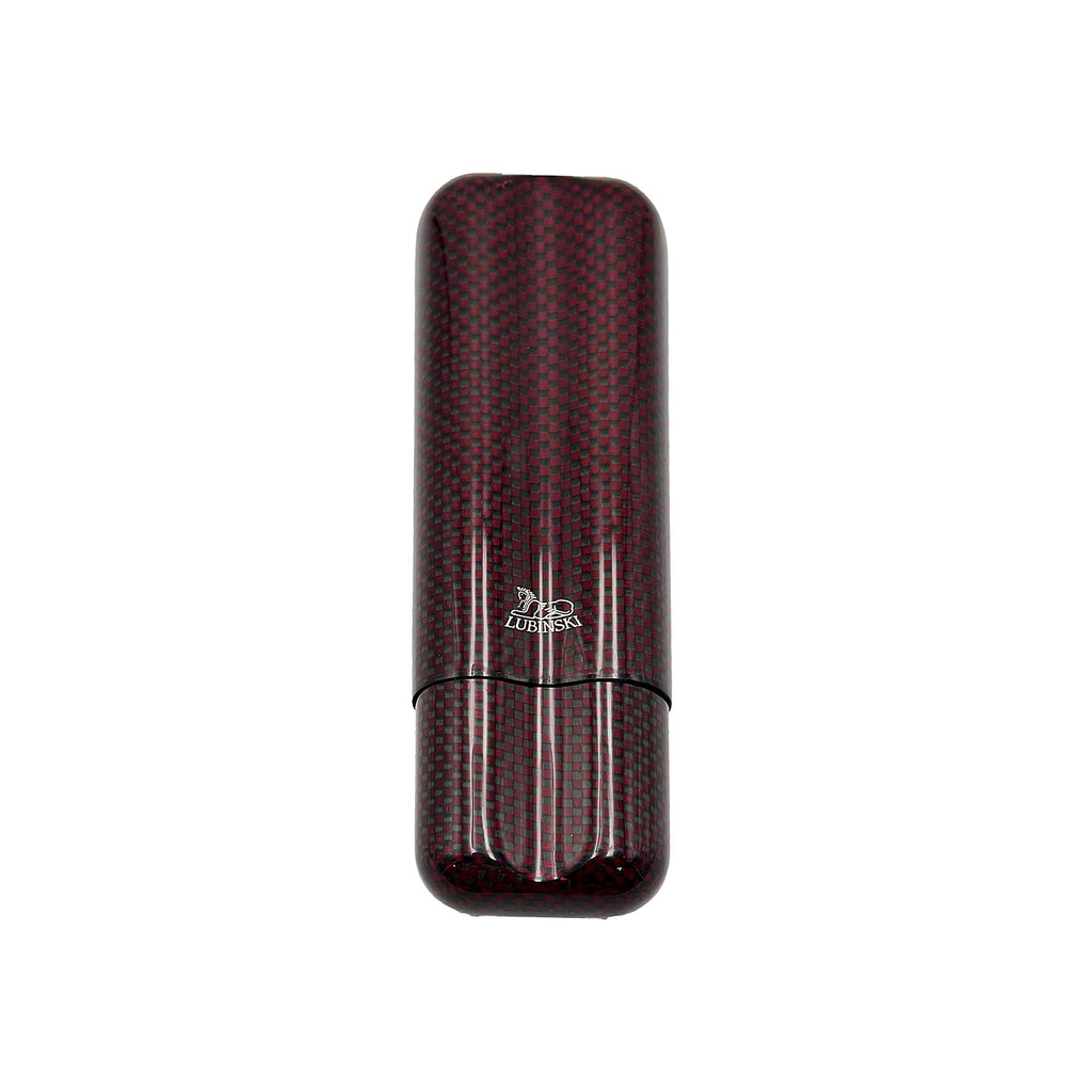 Lubinski Etui 2 cigares Carbone red 