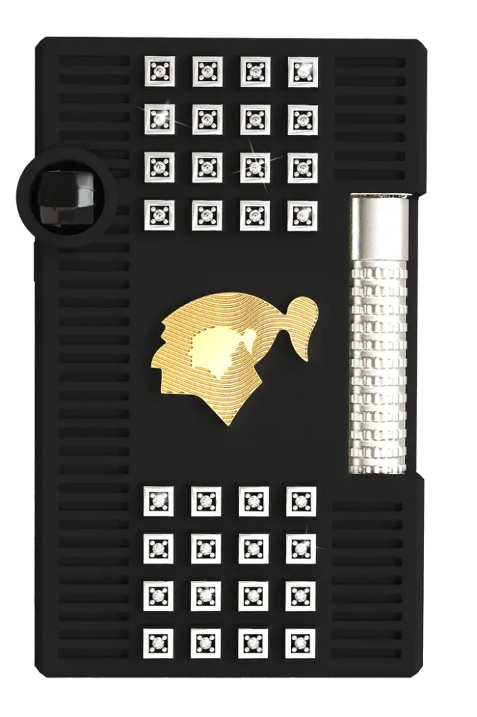 Briquet Dupont Le Grand Haute Creation  Behike noir 84 diamants C23459