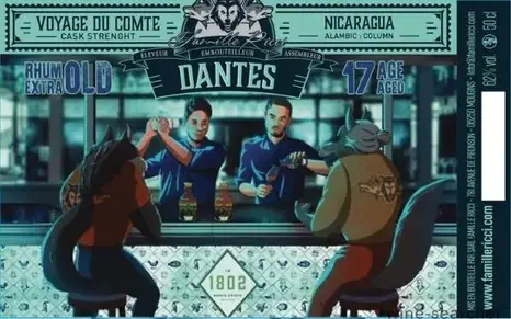 Famille Ricci Rhum Dantes 17 ans 50cl Chf 258/L