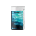 S.T.Dupont Briquet Minijet Laqué Géode bleu chrome