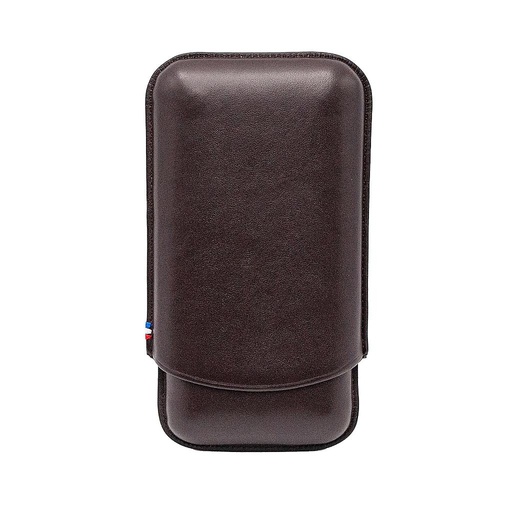 S.T.Dupont Etui 3 cigares cuir marron