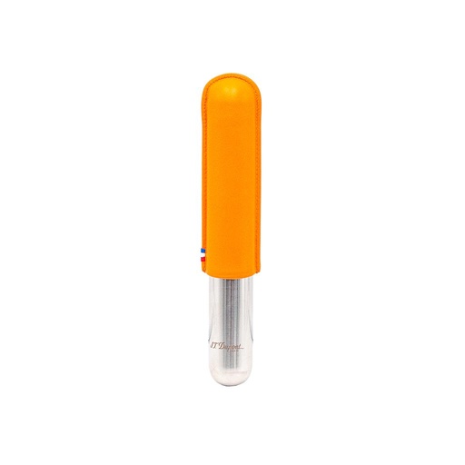 Étui S.T. Dupont 1 cigare orange et chrome grainé