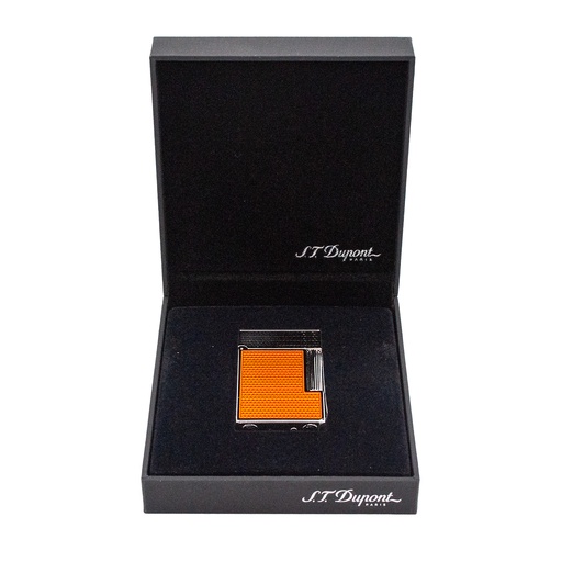 S.T.Dupont Briquet Ligne 2 guilloche sous laque orange vif