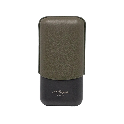 ​Étui S.T. Dupont 3 cigares kaki et noir mat