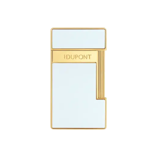 S.T.Dupont Briquet Slimmy laque blanc et doré