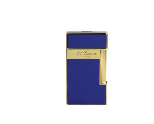 S.T.Dupont Briquet Slimmy laque bleue et doré