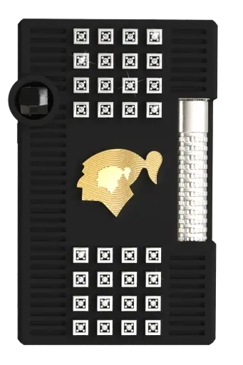 Briquet Dupont Le Grand Haute Creation  Behike noir 84 diamants C23459