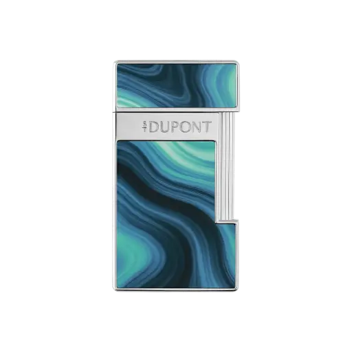 S.T.Dupont Briquet Slimmy Geode bleu chrome