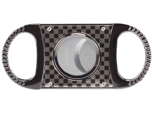 Faro Coupe Cigare damier gun silver 26 mm